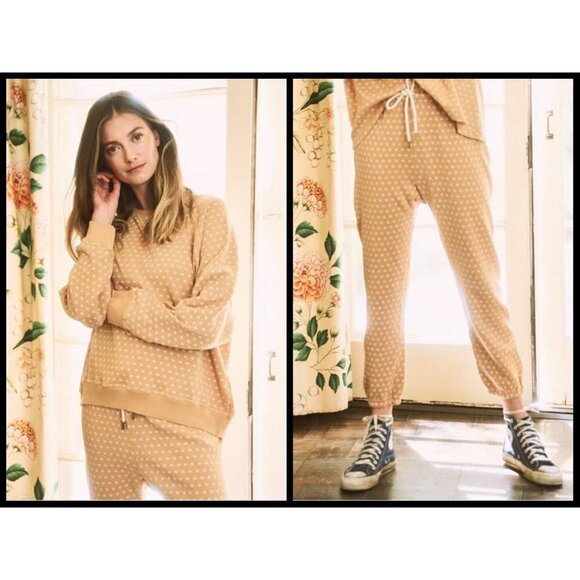 💕THE GREAT💕 Slouch Sweatshirt + Stadium SweatPants Honey Daisy Print M NWT - Picture 1 of 16